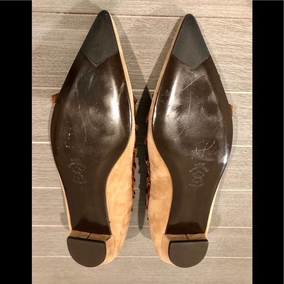 J Crew Marnie Suede Velvet Flats Vicuna Tan 7 - Picture 5 of 9